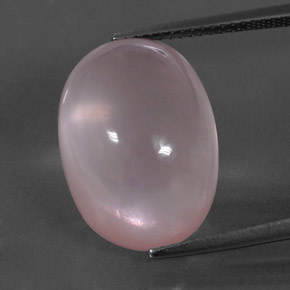 17.73克拉天然粉晶，椭圆形切割，透明