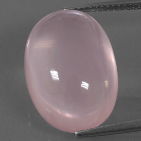 17.86克拉天然粉色粉晶，椭圆形切割，19.3×13.7毫米，透明