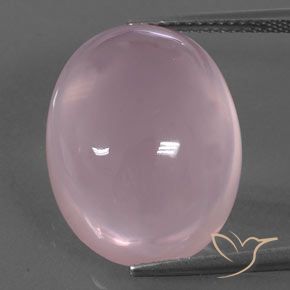 21.08ct 天然 中玫瑰粉 芙蓉石, 椭圆形, 透明
