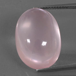 19.05克拉天然粉色粉晶，椭圆形切割，20.3×14.5毫米，透明