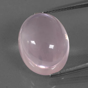 16.43克拉天然粉色粉晶，椭圆形切割，17.5×13.8毫米，透明