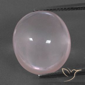 14.50ct 天然 浅淡粉色 芙蓉石, 椭圆形, 透明
