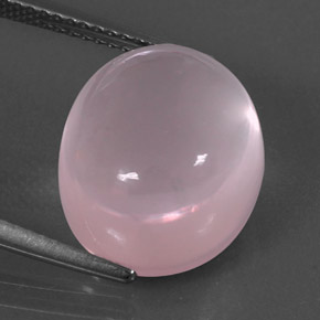 12.24克拉天然粉色粉晶，椭圆形切割，14.2×12.2毫米，透明