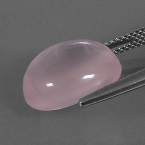 9.36克拉天然粉色粉晶，椭圆形切割，14.1×12.1毫米，透明