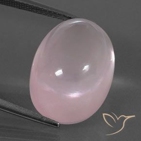 20.78克拉天然粉色粉晶，椭圆形切割，18.2×13.3毫米，透明