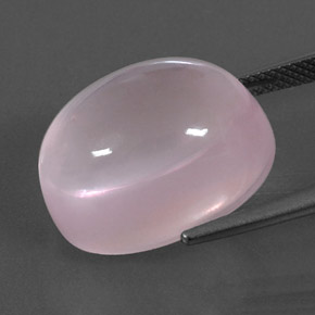 21.33克拉天然粉色粉晶，椭圆形切割，18.2×13.1毫米，透明