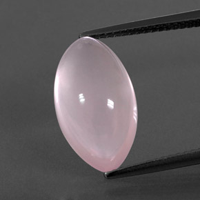 6.97克拉天然粉色粉晶，马眼形，16.2×9.2毫米，透明