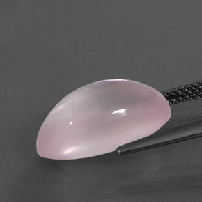 6.97克拉天然粉色粉晶，马眼形，16.2×9.2毫米，透明