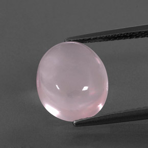 4.89克拉天然粉色粉晶，椭圆形切割，12.1×10.1毫米，透明