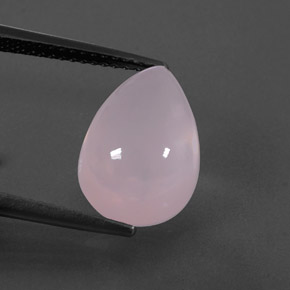 5.91克拉天然粉色粉晶，梨形，13.4×9.2毫米，透明
