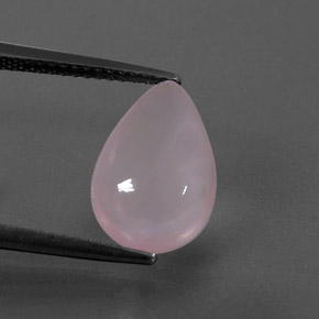 3.84克拉天然粉色粉晶，梨形，13×8.9毫米，透明
