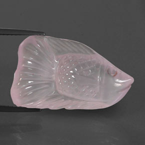 15.69克拉天然粉色粉晶，异形，23.9×14.6毫米，透明