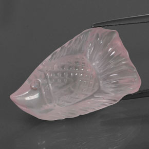 20.56克拉天然粉色粉晶，异形，26.8×16.7毫米，透明
