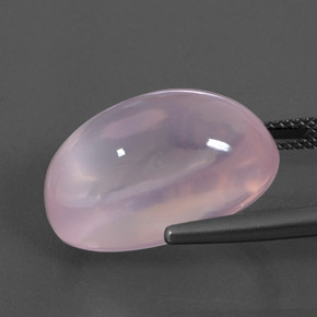 20.97克拉天然粉色粉晶，椭圆形切割，19.9×13.2毫米，透明