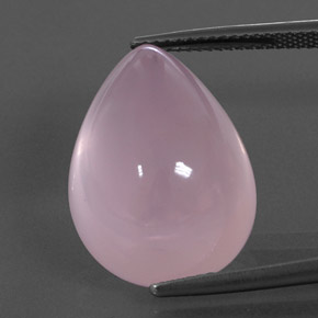 22.68克拉天然粉色粉晶，透明，20.9×15.1毫米，透明/半透明