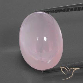 19.39ct 天然 泡泡糖粉色 芙蓉石, 椭圆形, 透明/半透明