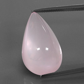 24.58克拉天然粉色粉晶，透明，24.6×15.1毫米，透明/半透明
