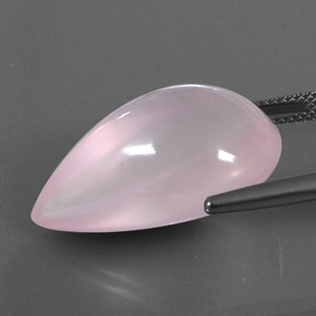 24.58克拉天然粉色粉晶，透明，24.6×15.1毫米，透明/半透明