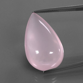 30.86克拉天然粉色粉晶，透明，28.4×17毫米，透明/半透明