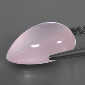 33.86克拉天然粉色粉晶，透明，25.2×17.3毫米，透明/半透明