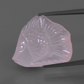 13.17克拉天然粉色粉晶，透明，20.8×17.4毫米，透明/半透明