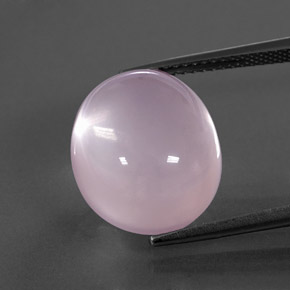 14.24克拉天然粉色粉晶，透明，15.5×13.2毫米，透明/半透明