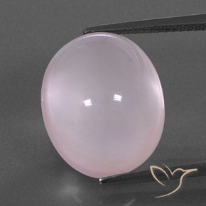 15.35ct 天然 浅粉色 芙蓉石, 椭圆形, 透明/半透明