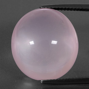 24.65克拉天然粉色粉晶，透明，19.1×17.3毫米，透明/半透明