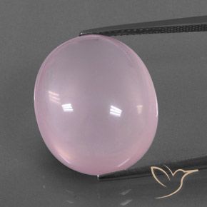 22.00ct 天然 浅粉色 芙蓉石, 椭圆形, 透明/半透明