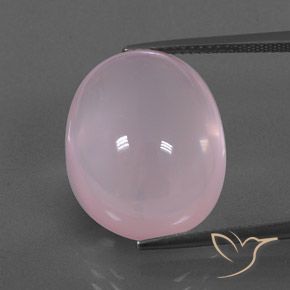 22.00ct 天然 泡泡糖粉色 芙蓉石, 椭圆形, 透明/半透明