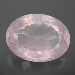 13.86克拉天然粉色粉晶，椭圆形切割，19.6×14.7毫米，透明