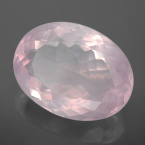 13.86克拉天然粉色粉晶，椭圆形切割，19.6×14.7毫米，透明