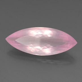 25.46克拉天然粉色粉晶，马眼形，35.5×13.8毫米，透明