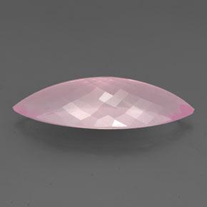 25.46克拉天然粉色粉晶，马眼形，35.5×13.8毫米，透明