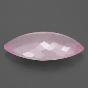 8.05克拉天然粉色粉晶，马眼形，21.9×10.6毫米，透明