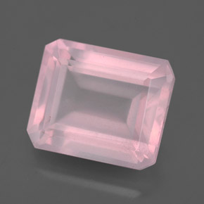 6.30克拉天然粉色粉晶，祖母绿式切割，12.2×10.1毫米，透明