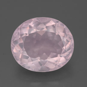 5.36克拉天然粉色粉晶，椭圆形切割，12.6×10.9毫米，透明