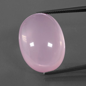 31.73克拉天然粉色粉晶，椭圆形切割，23.4×17.1毫米，透明