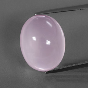 20.95克拉天然粉色粉晶，椭圆形切割，19.4×15.4毫米，透明