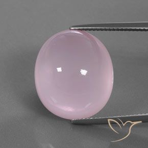 23.48克拉天然粉色粉晶，椭圆形切割，18.5×16.2毫米，透明