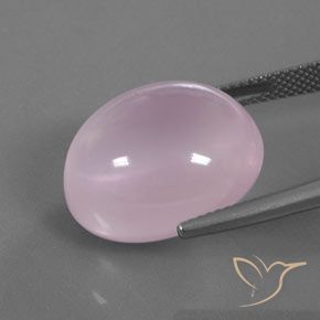 23.48克拉天然粉色粉晶，椭圆形切割，18.5×16.2毫米，透明
