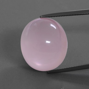24.19克拉天然粉色粉晶，透明，18.4×16.4毫米，透明/半透明
