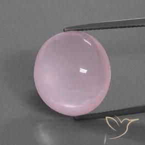 18.77克拉天然粉色粉晶，椭圆形切割，18.1×16.3毫米，透明