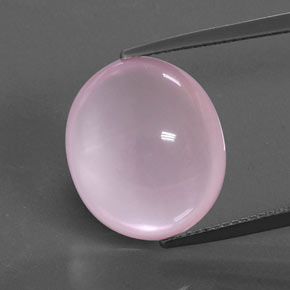 14.05克拉天然粉色粉晶，椭圆形切割，16.6×14.3毫米，透明