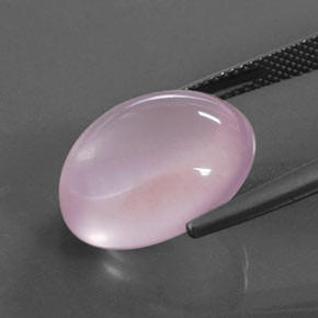 14.05克拉天然粉色粉晶，椭圆形切割，16.6×14.3毫米，透明