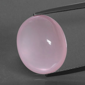 14.01克拉天然粉色粉晶，椭圆形切割，16.2×13.4毫米，透明