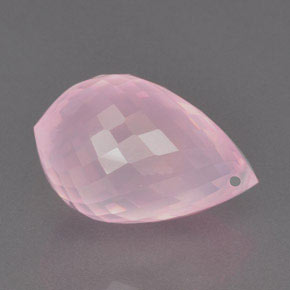 16.26克拉天然粉色粉晶，水滴珠形切工，19.1×12.2毫米，透明