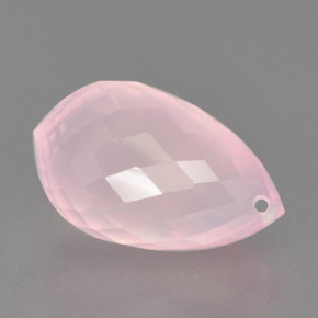 13.53克拉天然粉色粉晶，水滴珠形切工，18.1×11毫米，透明