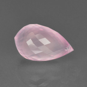 13.04克拉天然粉色粉晶，水滴珠形切工，18.3×10.9毫米，透明