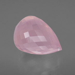 49.05克拉天然粉色粉晶，水滴珠形切工，25.2×18.2毫米，透明